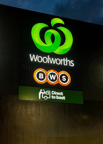 Woolworths Exterior Building Signage