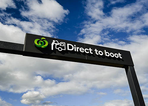 Woolworths Directional Sign