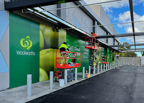 Woolworths Building Signage Install